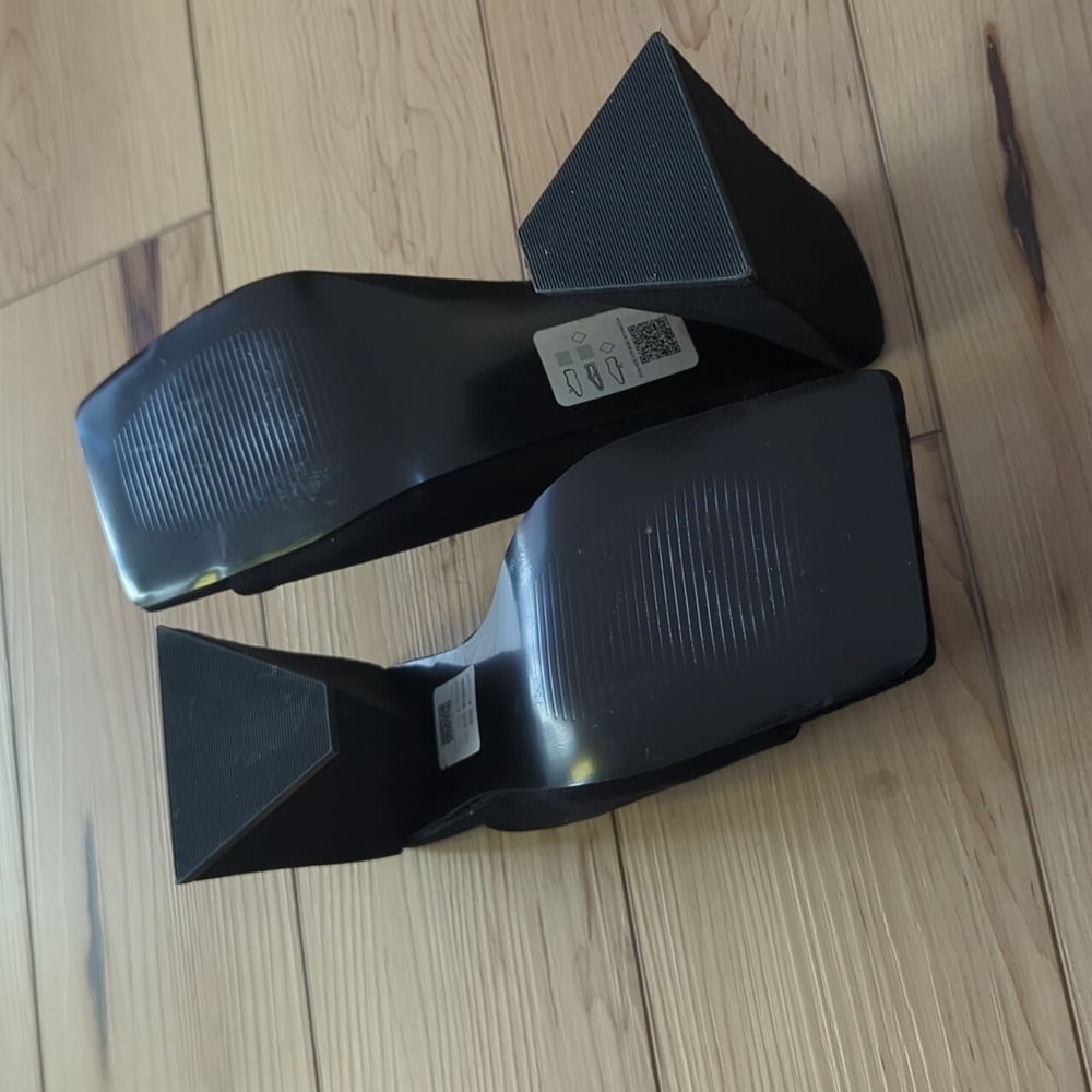 ASOS Design Black chunky heel mules size 8 - Picture 6 of 12